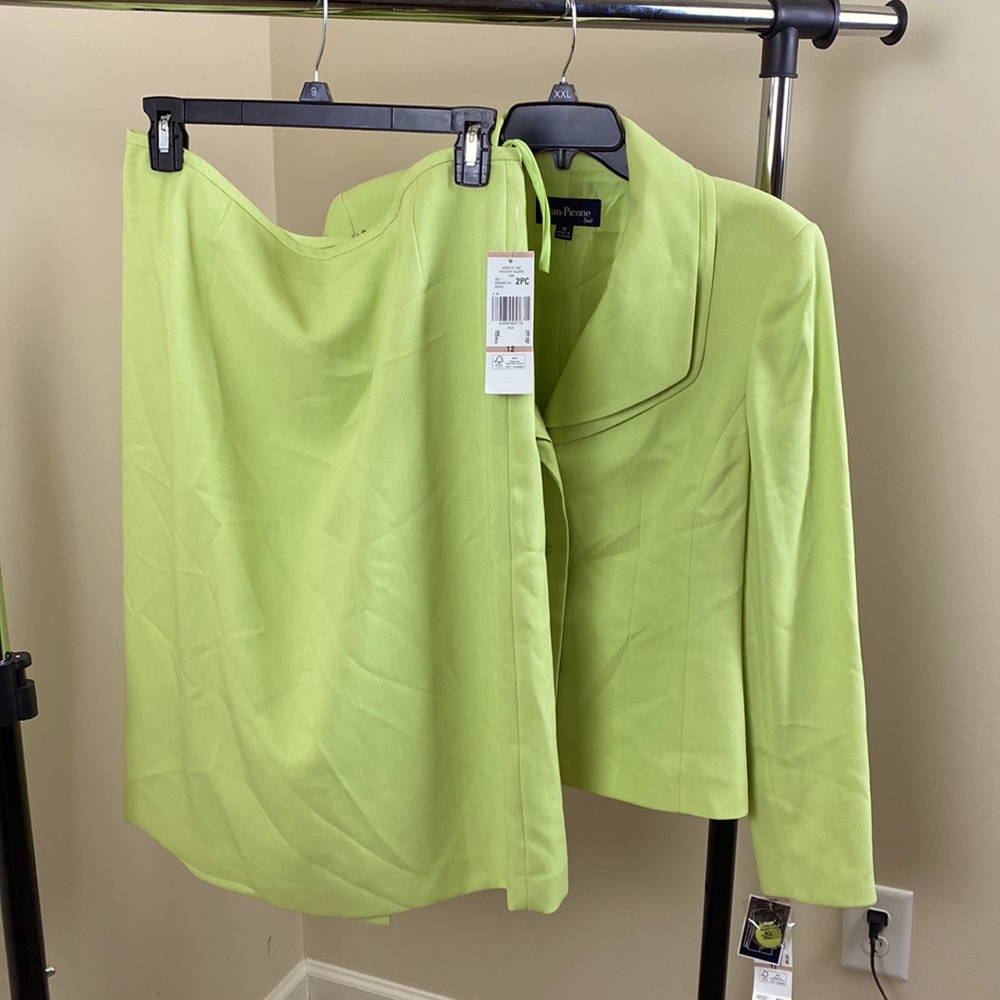 Green two piece suit
